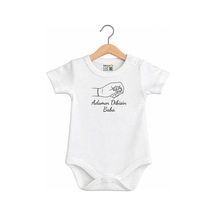 Babylimon Pamuklu Bebek Body - Adamın Dibisin Baba- Bebek Zıbın Badi - Yazılı Zıbın Beyaz - 936529407 Beyaz