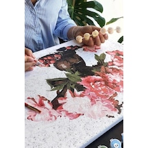 Webstyle Asil Gül Renkli Sayılarla Boyama Seti Kasnaklı 40x50 Cm