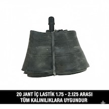 Güçlü Bisikletmotosiklet 20 Jant İç Lastik - 20x1.75 / 2.125 Uyumlu - Oto Valf Kalın Sibop Bisiklet İç Lastiği