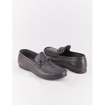 Cabani Hakiki Deri Siyah Erkek Loafer Ayakkabı Siyah (521647247) Siyah