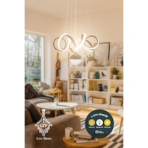 Venezia Siyah Modern Sarkıt Led Avize Beyaz Işık Salon Mutfak Oda Hol Ledli Avize