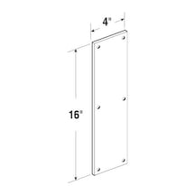 Ürünler J 4580 Kapı Push Tabak, 10,2 X 40,6 Cm, Pirinç Cilalı