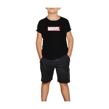 Zepplin Giyim Marvel Classic Siyah Çocuk Tişört