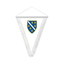 Bosna - Hersek - Saten Hatıra Üçgen Flama Bayrak 1