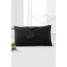 2 Adet Siyah Yastık Kılıfı 50x70 %100 Pamuk