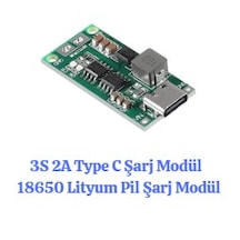 3s 2a Type C Şarj Modülü 18650 Lityum Pil Şarj Modülü
