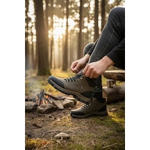 Enoch Erkek Siyah Waterproof Kürklü Outdoor Trekking Ve Kışlık Bot Kum