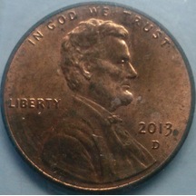 Amerika 2013 Yılı Tedavül D Seri 1 Lincoln Cent - Koleksiyonluk