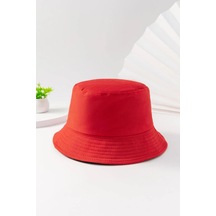 Unisex Basic Kırmızı Bucket Şapka