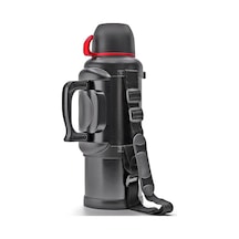 Büyük Paslanmaz Çelik Seyahat Termos Şişesi Kahve Çay Su Çift Duvarlı Vakum Yalıtımlı, 135oz, 36 Saat Sıcak + 48 Saat Soğuk Siyah 1500