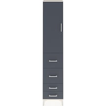 Arges Dolap 2 Raflı 4 Çekmeceli Tek Askılı 44x30x221 Aytaşı-antrasit Aytası