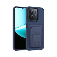 Zore Redmi 15c Kılıf Kartlıklı Tpu Zore Bikart Kapak - Lacivert