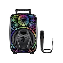 Taşınabilir Mikrofonlu Bluetooth Hoparlör 8 İnç Rgb Işıklı