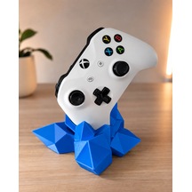 Xbox Uyumlu Kristal Tasarımlı Gamepad Standı - Xbox Kol Standı - Mavi