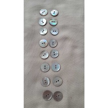 Doğal Hakiki İnci Midye Kabugu Düğme 15 Mm 16 Adet