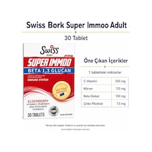 Swiss Bork Super Immoo Adult Beta Glukan 30 Tablet