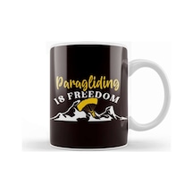 Paragliding Freedom Paraglider Parachuting Skydiving Pilot Kupa Bardak Porselen Karışık
