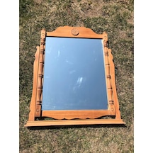 Vintage Oymalı Şifoniyer Aynası 74x102 cm - Dekoratif Standlı Ayn