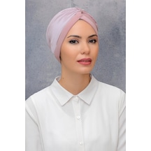 Hürrem Bone Gül Kurusu Pratik Hazır Geçmeli Tesettür Bone Fukuro Sandy Kumaş Gülkurusu