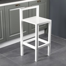 Diva Ahşap Bar Taburesi 68 cm Beyaz