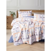 Cotton Box Flanel Çift Kişilik Nevresim Takımı Hayden Lila Lila