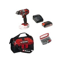 Einhell TP-CD 18/50 Li-ı Bl Solo Darbeli Akülü Vidalama + 1x2.5AH Akü + 32 Parça Bits Uç Seti 45/29 Kumaş Çanta