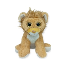 Peluş Cam Gözlü Hayvanlar 25 Cm - Aslan Çok Renkli