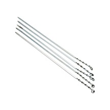 Dar Yassı Mangal Şişi - Burgulu Tasarım - 60 Cm - Tavuk Ve Kanat Çok Renkli