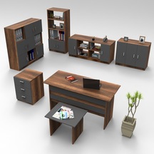 Robinhome Robin Home Verona Abcdefg Ofis Büro Masa Takımı Barok-Gri