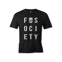 Mr. Robot - Fsociety Logo Siyah Erkek Tshirt