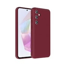 Samsung Uyumlu Galaxy A36 Kılıf Gizli Kart Bölmeli Ve Kamera Korumalı Sleem Premium Silikon Kapak Mürdüm