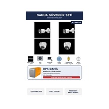 Dahua 4 Kameralı 5mp Ups'li Güvenlik Kamera Seti 5mp Full Color Sesli Dome+bullet 1tb 11 Gün Kayıt