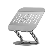 Lexroo Eh333 360 Derece Ayarlanabilir Metal Laptop Standı, Gri