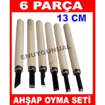 6'Lı Ahşap Oyma Bıçak Seti Ahşap Şekillendirici Bıçak Iskarpela N11.521