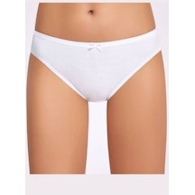 Fiyonklu Beyaz Kadın Bikini Külot 5 Adet 001