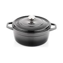Schafer Guss Chef Döküm Derin Tencere 20cm-2 Parça-gri Gri