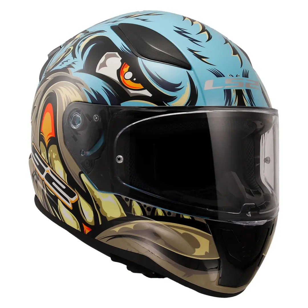 Rapid 2 Neo Blue Fullface Motosiklet Kaskı Sarı Mavi