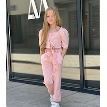 Şık Kız Çocuk Alt Üst Takım Gri