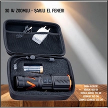 Uyguna-yakala 30 W Metal Gövde Zoomlu -şarjlı El Feneri- S-615 Çok Renkli