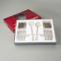 Nehirr Can Canan 12'li Çay Kaşığı - Gri - 10,5 Cm Çok Renkli