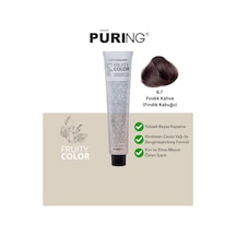 Purıng Fruity Color Meyve Asitli Profesyonel Krem Saç Boyası 100ml - 6.7 Fındık Kahve Fındık Kabuğu