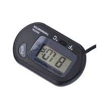 Hangfox Siyah Lcd Dijital Akvaryum Termometresi - Büyük Ekranlı, Kolay Okunur, C/ F Dönüştürülebilir, Sürekli Su Sıcaklığı Ölçer