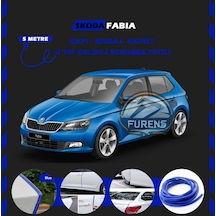 Skoda Fabia Oto Araç Kapı Koruma Fitili 5metre Parlak Mavi Renk