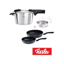 Fissler - Vitaquick Premium 4,5 Litre Düdüklü Tencere + Tava Set