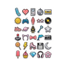 30 Adet Retro 90'lar Nostalji Sticker Seti - Laptop Ajanda Telefon İçin Çok Renkli