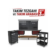 Takpower Takım Tezgahı Ve Takım Arabası Profesyonel Atölye Seti Antrasit