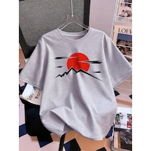 Noıssey Urban Pop Graphic Kadın Tişört Koleksiyonukod 5143 Gri