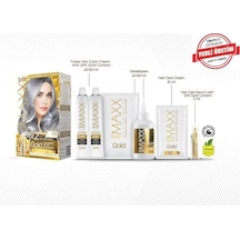 Serisi 24k Altın Parçacıklı Serum İle 1 Kutu 2 X 50 Ml Ve Geliştiriciler Saç Boyası Füme Gri 0.01