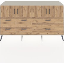 Kronos Konsol 4 Raflı 6 Çekmeceli 4 Kapaklı 176x59x99 Aytaşı-çam Atlas Çam - Aytası