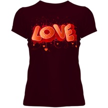 Heart Painting Muscle Heart Love Kadın Tişört